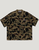 1ST CAMO JACQUARD LOGO RELAXED FIT POLO SHIRT MENS