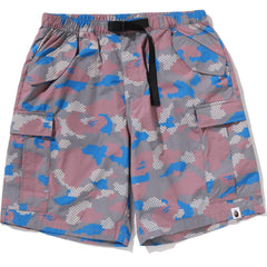 BAPE BY KAZUKI KURAISHI CAMO BELTED 3 LAYER CARGO SHORTS MENS