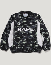 SCREEN CAMO FOOTBALL LOGO RELAXED FIT CREWNECK SWEATSHIRT MENS