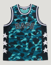COLOR CAMO MESH MULTI LOGO RELAXED FIT TANK TOP MENS