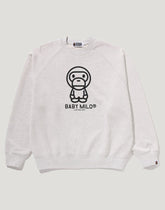 HEAVY WASH BABY MILO RELAXED FIT CREWNECK SWEATSHIRT MENS