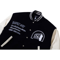 BAPE BY KAZUKI KURAISHI MULTI LOGO VARSITY DOWN JACKET MENS