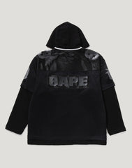BAPE US BLACK FRIDAY MESH LAYERED RELAXED FIT PULLOVER HOODIE MENS
