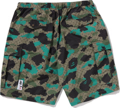 BAPE BY KAZUKI KURAISHI CAMO BELTED 3 LAYER CARGO SHORTS MENS