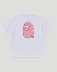 HAND DRAW BAPE LOGO RELAXED FIT TEE MENS