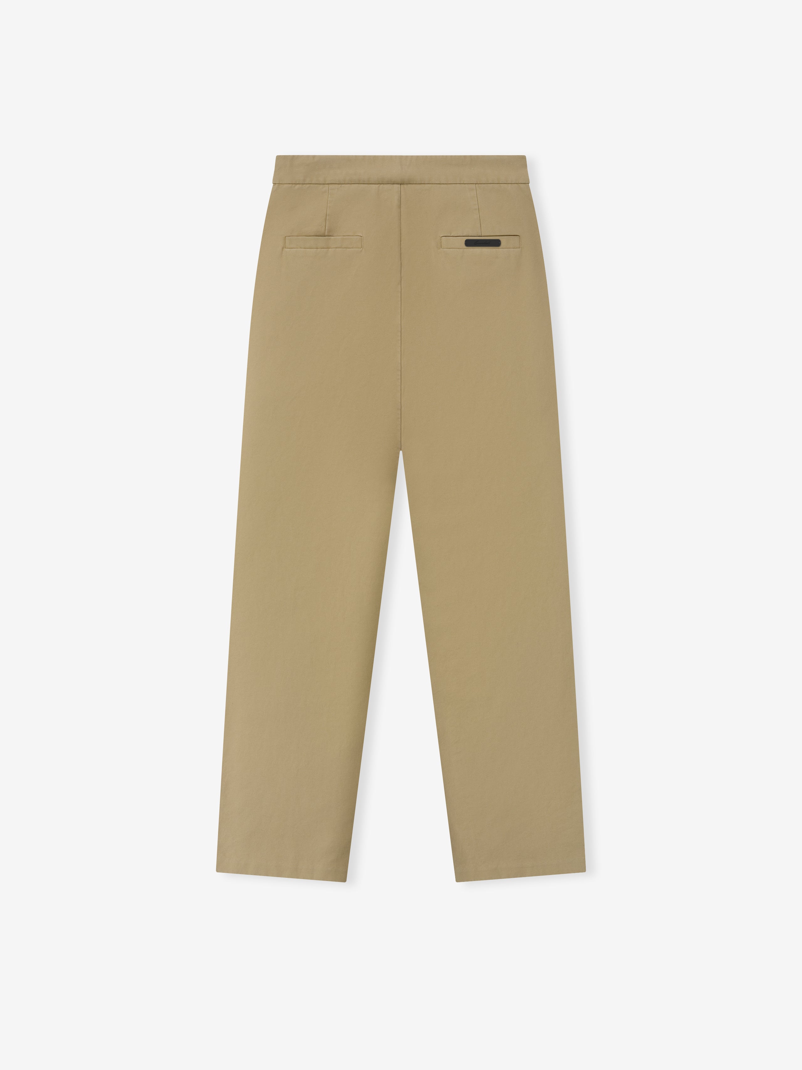 Cotton Canvas Pleat Front Pant